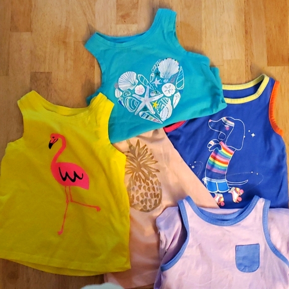 Cat & Jack Bundle of Baby Girl Tank Tops